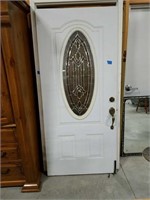 36 by 79 entry door with oval glass and jam