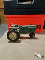 John Deere toy tractor.