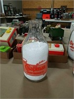Vintage half gallon milk bottle. Chapman