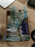 Glass bottle lot.