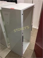 White Storage Cabinet for Above Desk - no door