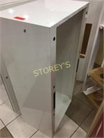 White Storage Cabinet for Above Desk - no door