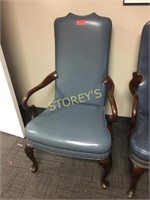 Leather Queen Anne Arm Chair