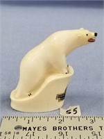 3.75" Polar bear from a whale's tooth, very detail