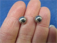 sterling ball shape stud earrings