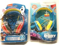 Paw Patrol and Finding Dory Headphones