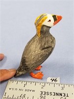 Tufted puffin, 4" by Larry Mayac 1986  1 foot has