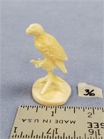 Leonard Savage bald eagle 2.5" tall, carved from s