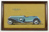 Original Isotta Fraschini Showroom Artwork