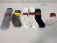 Lot of 6 Wool thermal boot socks