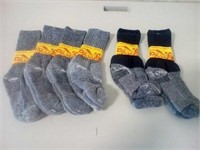 Lot of 6 Cotton thermal boot socks