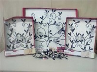 Wall tree tealight holder sconces and candle rail