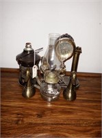 Reproduction ships anchor light, oil lantern,