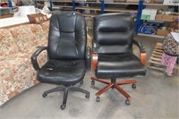 Two Office Chairs, One Deluxe Padded