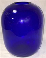Blue Pilgrim Glass Burmese Vase