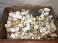 Large lot of small PVC pipe connectors, elbows etc