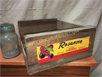 Rosanna Cherries old wooden fruit crate