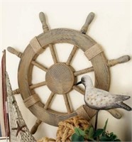 DecMode Wooden Ship Wheel
