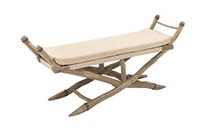 Uma Wood Fabric Bench 60"W, 26"H - 54337