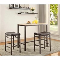 Betty 3-Piece Rustic Brown Bar Table Set