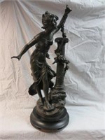 BRONZE "MESSAGERE DI PRINTEMPS" BY MOREAU WITH