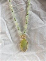 POLISHED STONE NECKLACE 14"