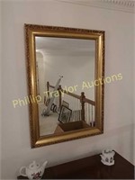 Large Gold Trimmed Wall Mirror