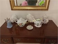 8 Pc Teapot & China Lot