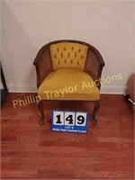 Vintage Tufted Upholstered Bustle Chair