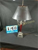 Large Wood & Metal Table Lamp