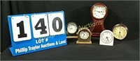 5 Piece Vintage Desktop Clock Lot