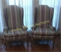 Pair Of Upholstered Parlor Chairs