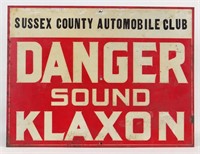 SUSSEX COUNTY AUTOMOBILE CLUB Sign