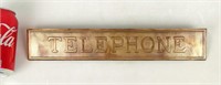 Brass Telephone Sign
