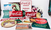Lot Reproduction Coke Coca Cola Advertising Signs