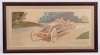 French Racing Lithograph