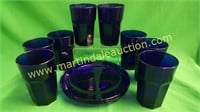 Cobalt Blue Cups & Plates