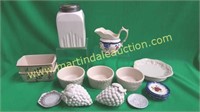 White Ceramic Bowls, Containers & Decor
