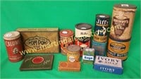 Vintage Ephemera Branded Household Tins & Boxes