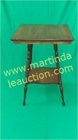 Antique Walnut Parlor Table W/ Wood Turn Legs