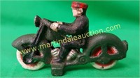 Vintage Cast Iron Toy - Motorcycle