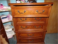 BASSETT CHEST OF 5-DRAWERS IS 48"T X 36"W X 17"