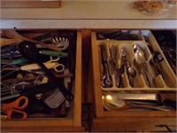 TWO(2) DRAWERS~FLATWARE, KNIVES & UTENSILS