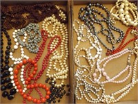 TWO(2) FLATS OF ASSORTED COSTUME NECKLACES
