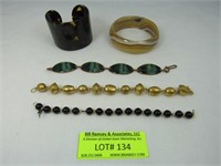 5 Bracelets: Copper And Enamel Link Style Black St