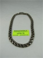 18" Heavy Link Silver Chain Marked 925 Mexico