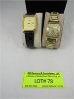 2 Watches: Longines Ladies Watch With Brown Leathe