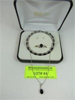 3 Piece Set: Onyx Necklace, Bracelet, Ring - All M