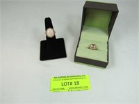 2 Rings 14k? Cushion Cut Pink Stone Also Round Off