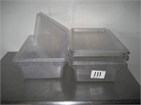 Lot of 3 Containers With Lids
